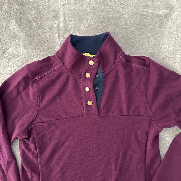 WoolX Charlie Pullover Sweater Women's SMALL Winter Berry Merino Blend - Picture 2 of 5